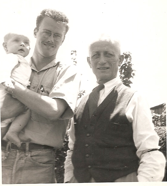 Bruno K&auml;hler, Alfred Kaehler, and Teddy Kaehler.  c. 1950